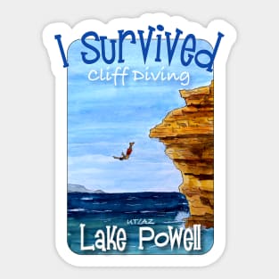 I Survived Cliff Diving Lake Powell, UT/AZ Sticker